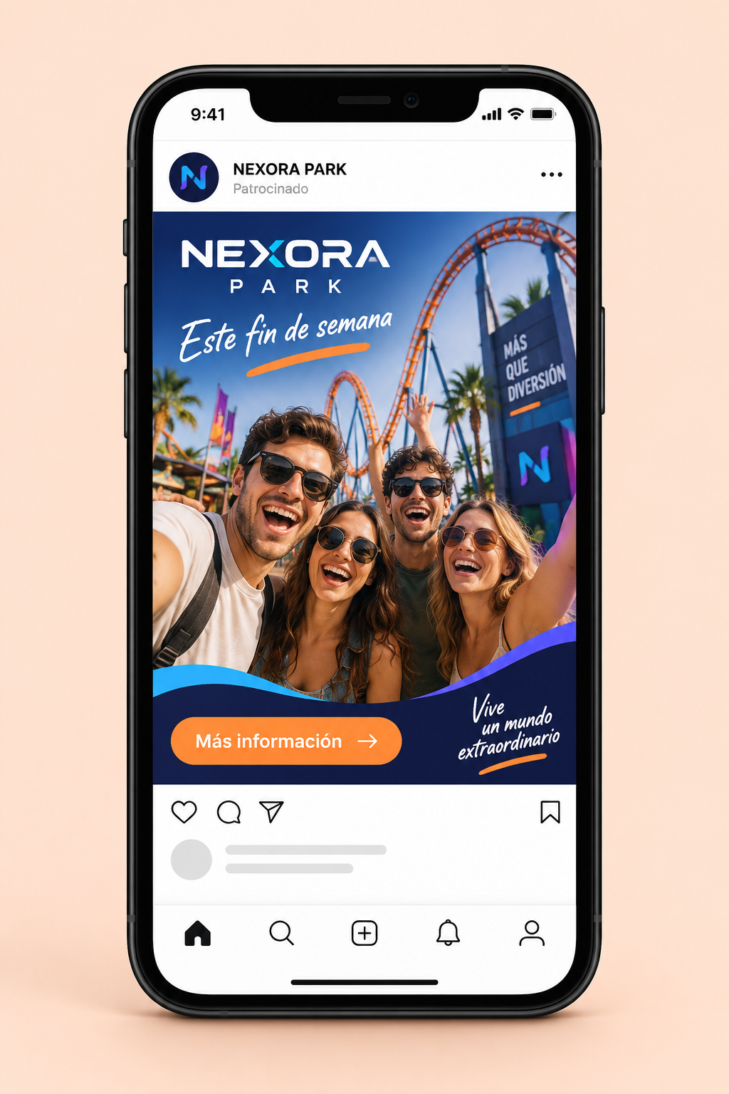 Adaptación conceptual de la campaña de Nexora Park a un entorno social